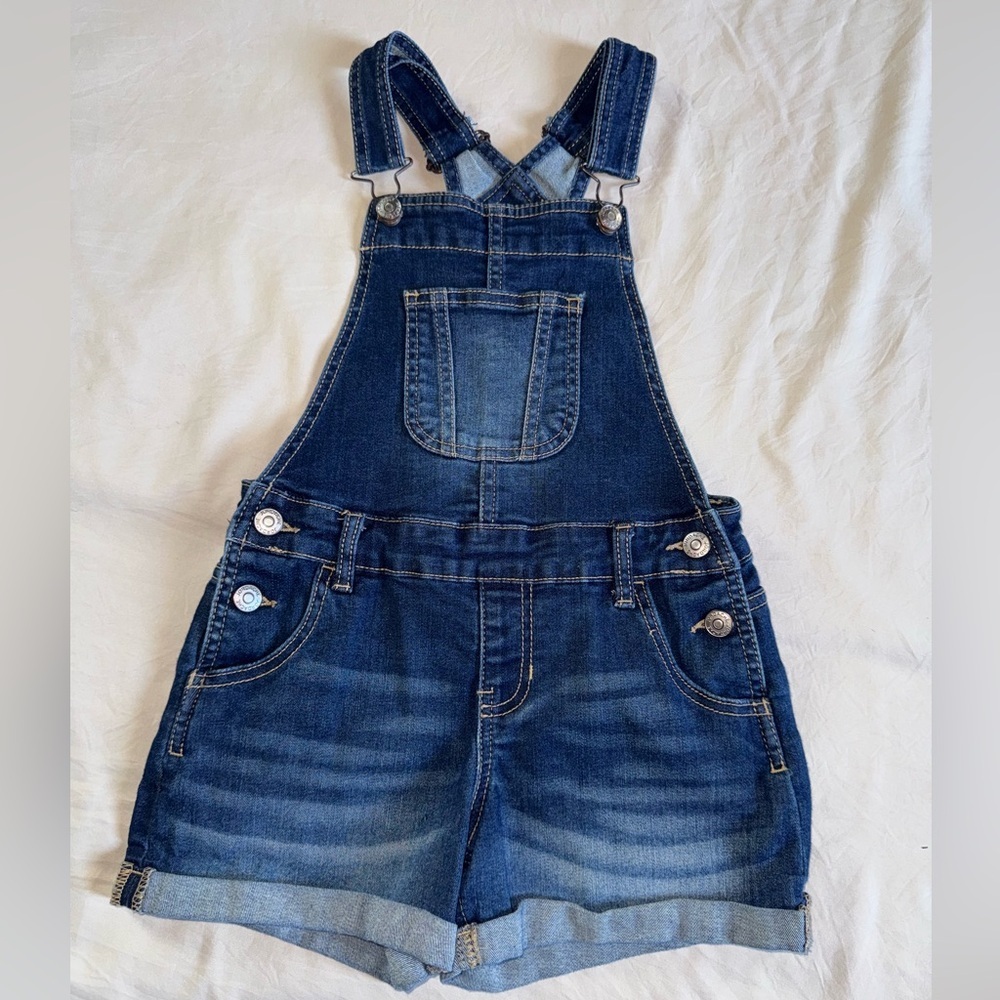 Jordache Dark Blue Kids Short Overalls